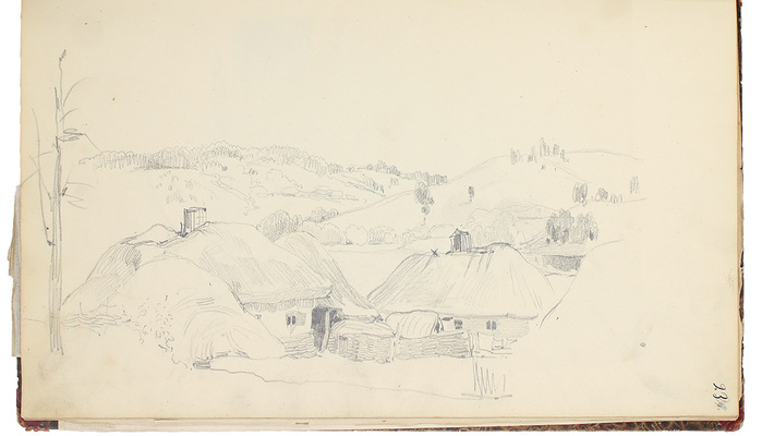 Штернберг Василий Иванович. Альбом рисунков с пейзажами, портретами и набросками 